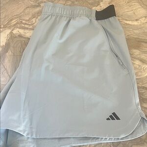 Adidas womens Light blue Performance Shorts with pockets
